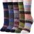 Pack of 5 Womens Winter Socks Warm Thick Knit Wool Soft Vintage Casual Crew Socks Gifts