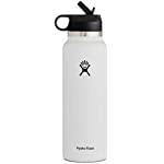 Hydro Flask Wide Mouth Straw Lid - Stainless Steel Reusable Water Bottle - Vacuum Insulated, Dishwasher Safe, BPA-Free, Non-Toxic