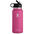 Hydro Flask Wide Mouth Straw Lid - Stainless Steel Reusable Water Bottle - Vacuum Insulated, Dishwasher Safe, BPA-Free, Non-Toxic