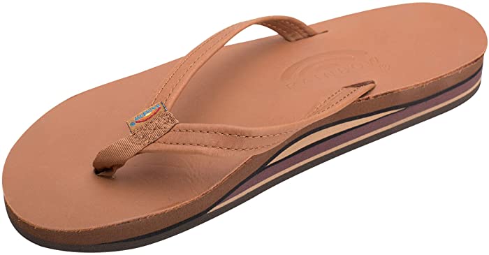 Rainbow Sandals Women’s Double Layer Leather Narrow Strap w/Arch