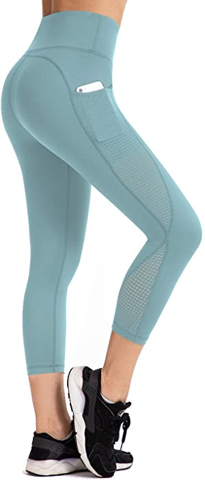 UURUN High Waisted Leggings for Women,Yoga Pants with Pockets, Tummy Control, Squat Proof, for Workout, Running