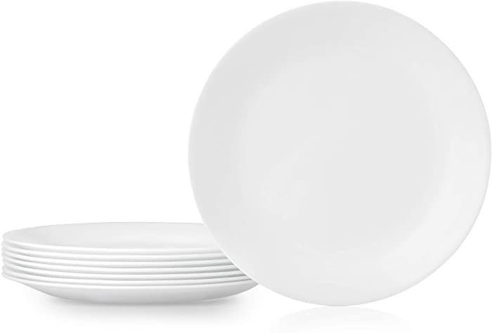 Corelle Dinner Plates, 8-Piece, Winter Frost White