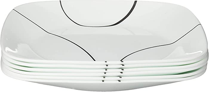 Corelle Square Simple Lines 9-Inch Plate Set (6-Piece)