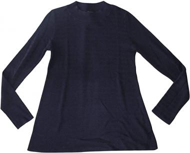 Ann Taylor Factory Women's Chevron Mock Neck Sweater (Small) Navy Blue 485108