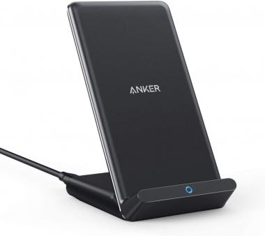 Anker Wireless Charger, 313 Wireless Charger (Stand), 10W Max Qi-Certified Fast Charging iPhone 12, 12 Pro Max, SE, 11, 11 Pro, 11 Pro Max, XR, XS Max, Galaxy S20, S10, S9 (No AC Adapter)