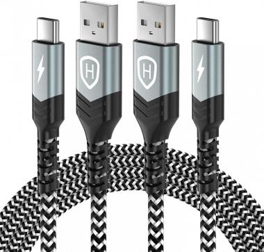 USB Type C Cable 10ft 2pack,HQGC for Samsung Phone Charger Fast Charging Cord USB C Cable Long Android Charger Cable for Samsung S20/S10/S9 S8 Google Pixel 6 Pro / 6/5 / 5a PS5 Charing Cables