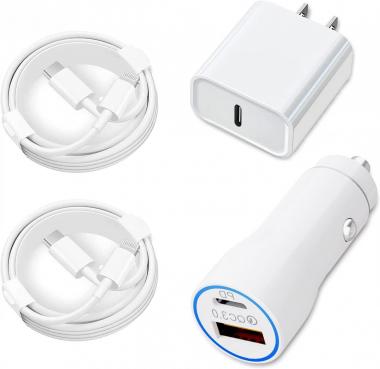 iPhone 20W USB Type C PD QC3.0 Fast Car Charger, Cigarette Lighter USB C Car Charger 38W PD USB C to Lightning Fast Cable with Quick Power Supply Wall Charger for iPhone 13 Pro Max Mini 12 11 X iPad