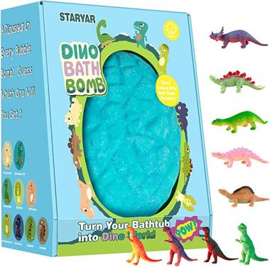 Bath Toys,XXXL Bath Bombs for Kids with Surprise Toys Inside, Dinosaur Egg Bubble Bath Bombs Gift Set,Birthday Christmas Holiday Gift for Girls and Boys