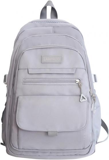 Cute Aesthetic Backpack Girls Backpack for School Large Capacity Bookbags College Backpack for Students Kids Teen Girls Laptop Bookbag Casual Travel Daypacks(Gray)