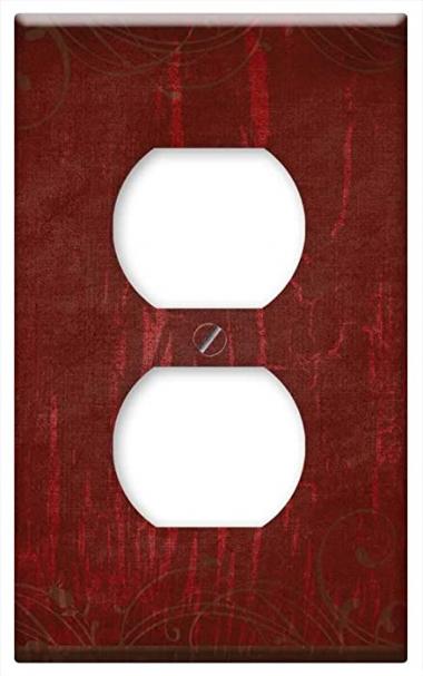 Switch Plate Outlet Cover - Background Grunge Red Texture Burgundy