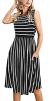 Simier Fariry Womens Modest Teacher Midi Casual Dress with Pockets