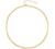 18k Gold Paperclip Chain Choker Satellite Chain Lava Bead Pendant Necklace Dainty Jewelry for Women 16''