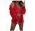 Womens Sexy 3 Piece Outfits Fuzzy Fleece Open Front Hooded Cardigan Coats Crop Tank Top & Shorts Pajama Set Loungewear