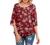 Womens Casual Scoop Neck Loose T-Shirt 3/4 Sleeve Chiffon Blouse Tees Top Floral Solid Office Shirts Tunic Summer Tops