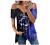 Women Cold Shoulder Casual Plus Size Spaghetti Strappy Tunic Tops Lace Short Sleeve Zip Up V Neck T Shirt Swing Blouse