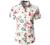 JOGAL Women's Floral Blouse Casual Button Down Short Sleeve Aloha Hawaiian Shirt