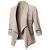 Womens Casual Work Office Draped Open Front Blazer Jacket Plus Size Loose Solid Color Ruched 3/4 Sleeve Blazers Suit