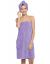 Zexxxy Women's Spa/Bath Body Wraps & Hair Towel Lightweight Knee Length Shower Wrap with Adjustable Closure XS-XXXL