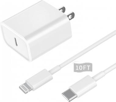 iPhone 12 13 14 Fast Charger, 10FT Extra Long [Apple MFi Certified] Type C to Lightning Fast Charger Cable & 20W USB C iPhone Charger Fast Charging Block Compatible for iPhone 14 13 12 11 XS XR X iPad