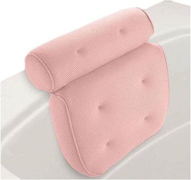 MKVRS Quick-Drying Bathtub Pillows, Non-Slip Cushions, Massage Bath Headrests, Used for Nape Bathroom Supplies Household Comfortable (Color : Pink)