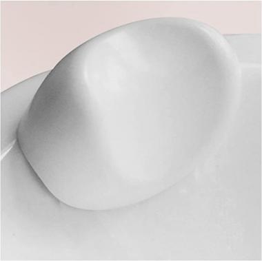 CHUANGRUN Waterproof Bathtub Pillow, Ergonomically Contoured White Head and Neck Support Bath Pillow for Bathtub, Non-Slip Strong Suction Cups, Bath Pillows for Tub