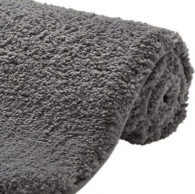 Gorilla Grip Premium Luxury Bath Rug, 36x24, Absorbent, Soft, Thick Shag, Bathroom Mat Rugs, Machine Wash, Microfiber Dries Quickly, Mats for Bath Room, Shower, Bathtub and Spa Floors, Gray