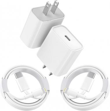 iPhone 14 13 12 Charger Fast Charging, 2Pack USB C Super Quick Wall Charger【Apple MFi Certified】20W USB C Apple Fast Charger with USB C to Lightning Cable Compatible with iPhone 14/13/12/11/Xs/8/iPad