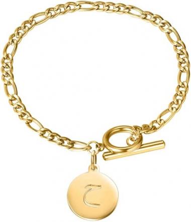 GENSEN ARABIC LETTER Bracelet Custom Armbanden Voor Vrouwen BFF Letter Name Jewelery Bracelets - Gold