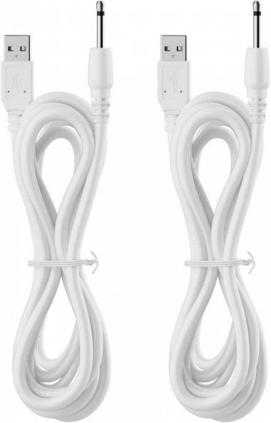 Aroprank USB Fast DC Charging Cable for Wand Massagers, Upgraded Durable Original Replacement 2.5mm DC Charging Cable Compatible for Mini Wand Massager 31''(80cm), 2 Pack