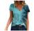 Women’s Short Sleeve V Neck Summer Tops Vintage Aesthetic Printed T-Shirt Blouses Loose Fit Graphic Holiday Tee Tunics