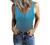 Women Tank Tops Summer Sleeveless Shirts Slim Basic Cami Top T-Shirt Trendy Ombre Knit Ribbed Button Up Henley Blouses