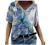 Summer Tops for Women Short Sleeve T Shirts Casual V-Neck Tie Dye Abstract Printed Tee T-Shirts Tunic Loose Blouses