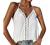 Womens V Neck Strappy Tank Tops Lace Sexy Hollow Halter Loose Casual Spaghetti Strap Sleeveless Camis Shirts Blouses