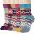 Pack of 5 Womens Winter Socks Warm Thick Knit Wool Soft Vintage Casual Crew Socks Gifts