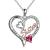 POTOPYY Sister Pendant Sterling Silver I Love You Forever Necklace Birthstone Pendant Jewelry for Women Sister Friend Birthday Gifts