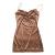 ZAFUL Women's Stars Print Side Slit Velvet Sleeveless Mini Dress Sexy Cowl Front Spaghetti Strap A-Line Mini Dress