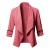 Womens Casual Work Office Draped Open Front Blazer Jacket Plus Size Loose Solid Color Ruched 3/4 Sleeve Blazers Suit