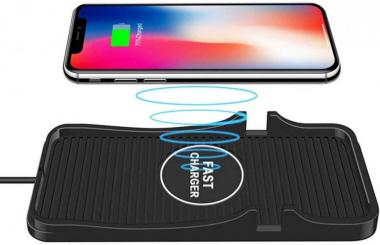 Wireless Car Charger Pad Qi Charging Mat Fast 15W 10W 7.5W Quick Charge Adapter Stand Holder for iPhone 13 12 Pro Max 11 8 Plus X XR Xs Compatible Samsung Galaxy S21 S20 S10 S9 Note 9 LG Android Phone