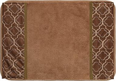 Popular Bath Bath Rug, Spindle Collection, 21" x 12", Gold