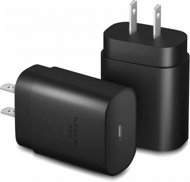 USB C Wall Charger, 2-Pack 25W Type C Fast Charger Block for Samsung Galaxy S22/S22+/S22 Ultra/S21/S20/S21 Ultra/Note 20/20 Ultra, iPhone 14/14 Pro Max/14 Pro/14 Plus/13/12/12 Mini and More(Black)