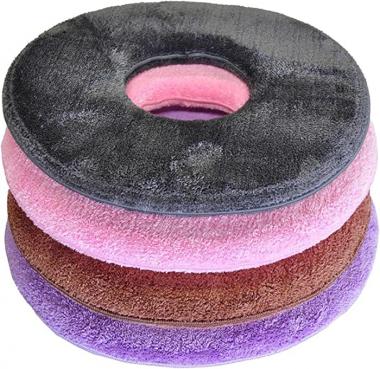 CASAMOR : Microfiber Face Down Pillow/Donut Face Cushion (1pcs, Purple) - Skin care, Body Relax Massage, SPA Beauty Salon, Yoga, Care Cushion / 11.8x13 Inch