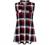 LURANEE Womens Sleeveless Plaid Shirts V Neck Casual Nice Zip Up Tunic Tank Tops