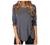 Womens Casual Crew Neck Button Side T Shirts Tops Solid Color Asymmetric Split Hem Long Sleeve Pullover Tunic Blouses