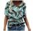 Summer Tops for Women Short Sleeve T Shirts Casual V-Neck Tie Dye Abstract Printed Tee T-Shirts Tunic Loose Blouses