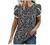 Womens Tops Casual Lace Trim Petal Sleeve Blouse Summer Loose Shirt V Neck Tunic Top Floral Print Blouse for Women