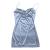 ZAFUL Women's Stars Print Side Slit Velvet Sleeveless Mini Dress Sexy Cowl Front Spaghetti Strap A-Line Mini Dress