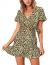 Relipop Summer Women Short Sleeve Print Dress V Neck Casual Short Dresses