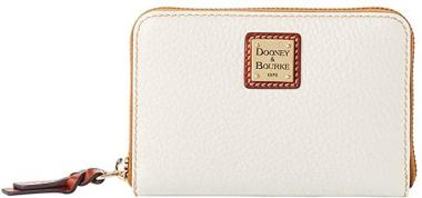 Pebble Medium Zip Around Wallet White