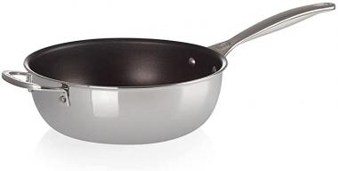 Le Creuset Tri-Ply Stainless Steel Pan Nonstick Saucier, 3.5 qt