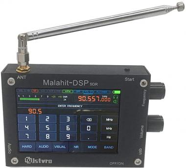 50KHz-2GHz Malahit DSP SDR Receiver Registered HAM Nice Sound with 3.5 Inch Touching LCD Screen